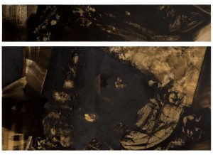 Per sottrazione, dittico cm.150x200,olio di cartamo e acrilici su tela, 2014